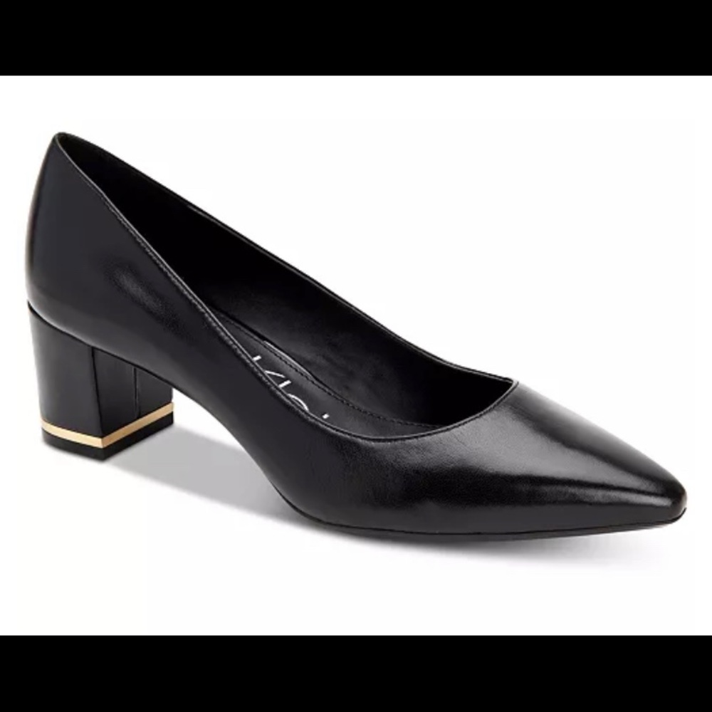 Womens Calvin Klein almond toe pump